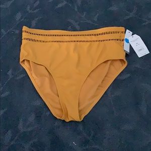 Mustard high waisted bikini bottoms